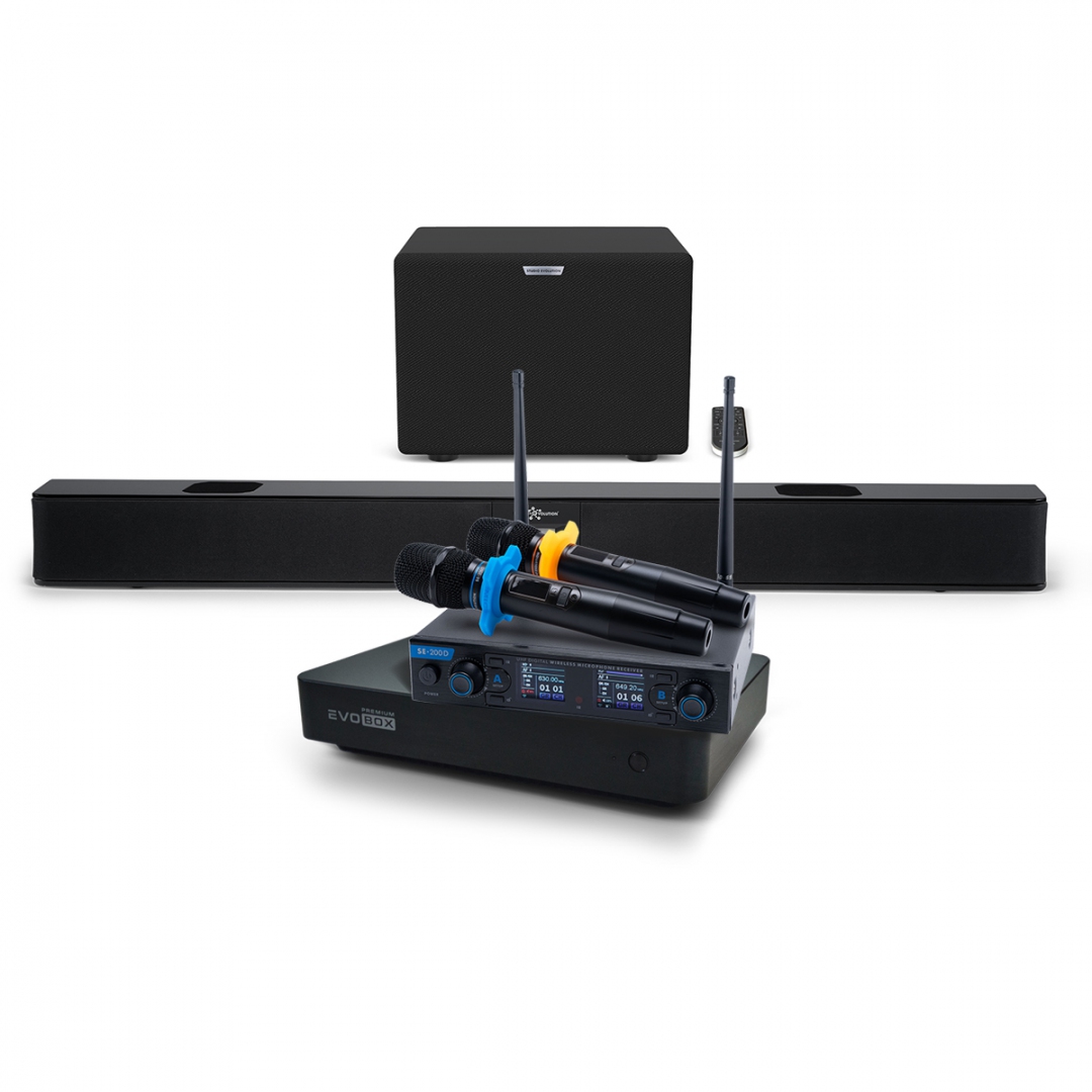 Hi-End караоке-система EVOBOX Premium + EvoSoundBar (саундбар с караоке) в Липецке
