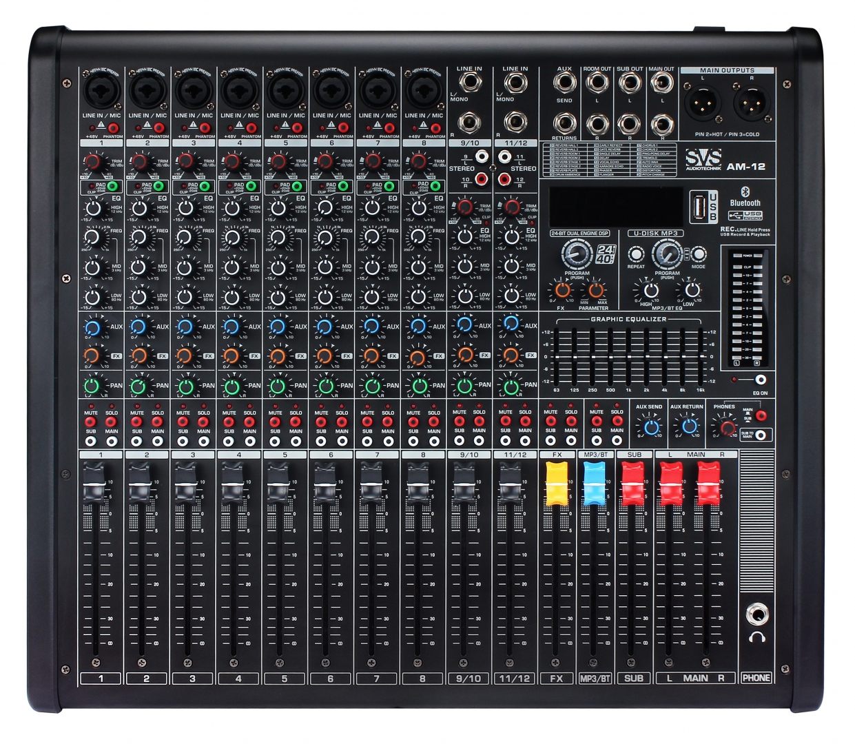 SVS Audiotechnik mixers AM-12 Микшерный пульт аналоговый, 12-канальный в Липецке
