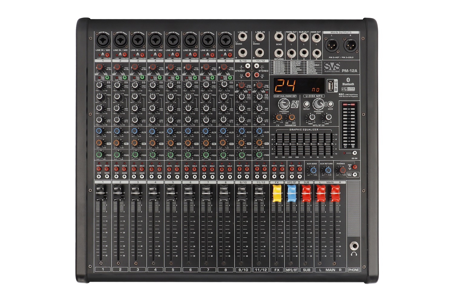 SVS Audiotechnik mixers PM-12A Активный аналоговый микшерный пульт, 12-канальный в Липецке